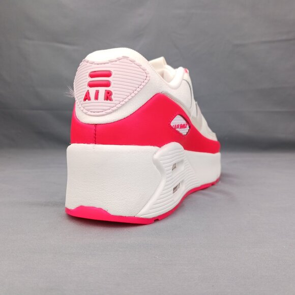 Nike Air Max 90 LV8 Women's Shoes Sneakers HF5073 133 White Red Sizes 8-10 - Picture 6 of 10
